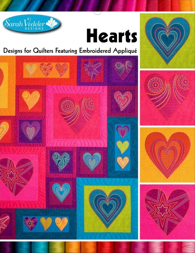 Hearts Embroidery Designs on Multi-Format CD-ROM by Sarah Vedeler