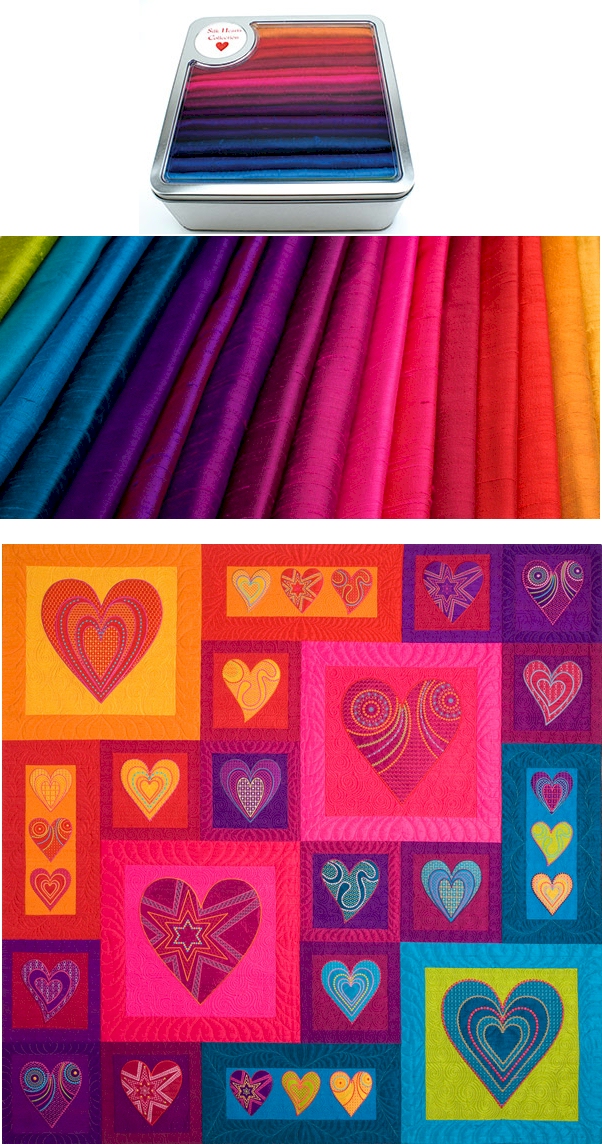 Silk Hearts Fat Quarters Collection