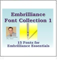 Font Pack 1 for Embrilliance Essentials Embroidery Software DOWNLOADABLE