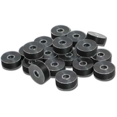 Exquisite Embroidery Black Prewound Plastic-Sided Polyester Bobbins - Box of 144 Size A 15 Class