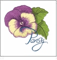 Pretty Pansies Embroidery Designs by Dakota Collectibles on a CD-ROM 970429