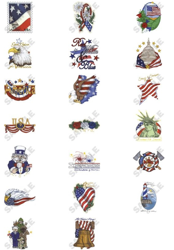 American Pride Embroidery Designs by Dakota Collectibles on a CD-ROM 970157