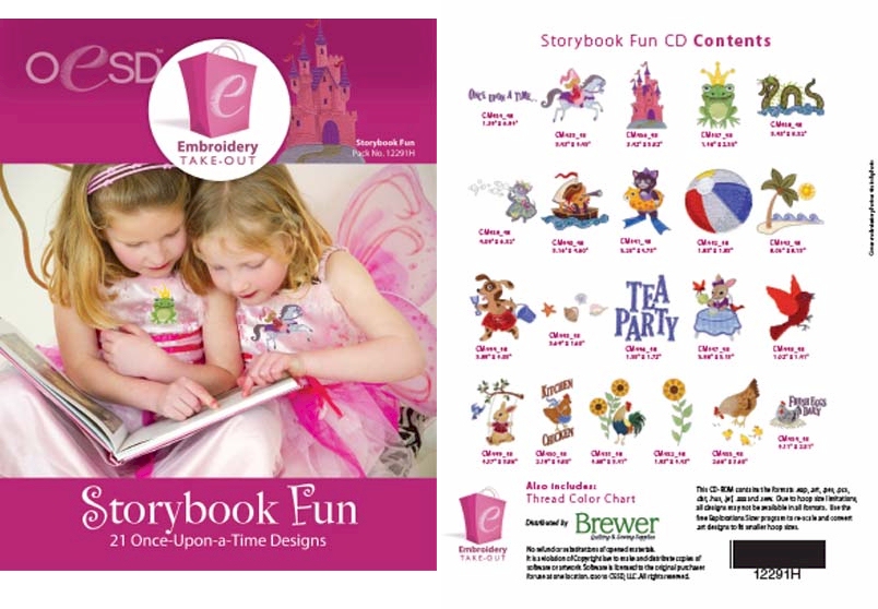 Storybook Fun  Embroidery Designs By Oklahoma Embroidery on Multi-Format CD-ROM - CLOSEOUT