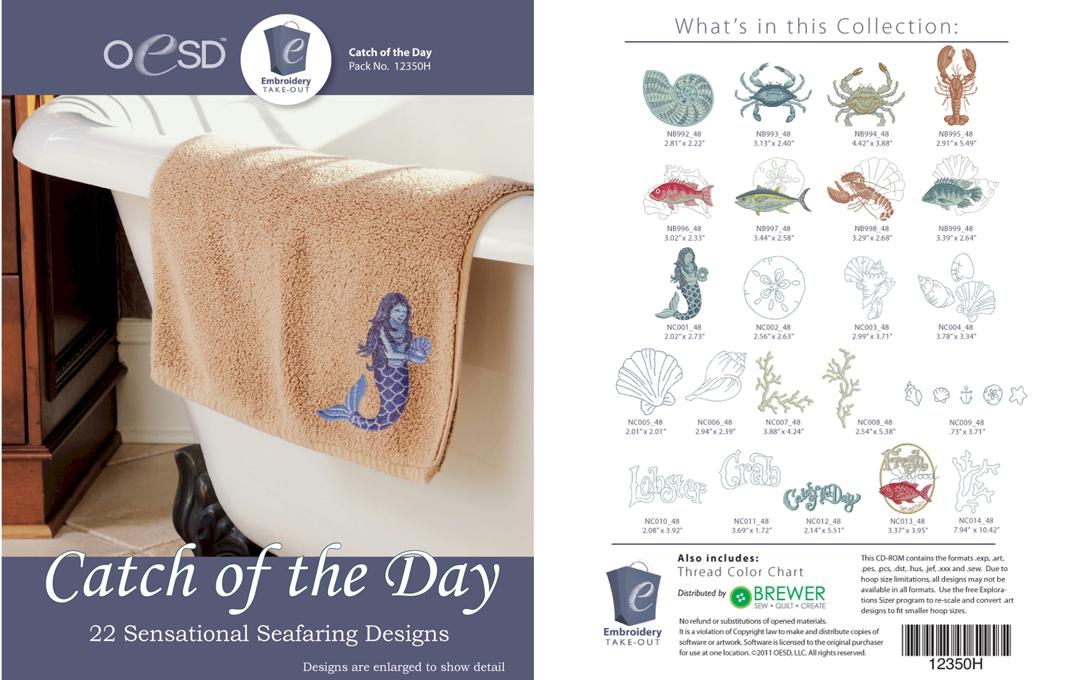 Catch of the Day Embroidery Designs By Oklahoma Embroidery on Multi-Format CD-ROM