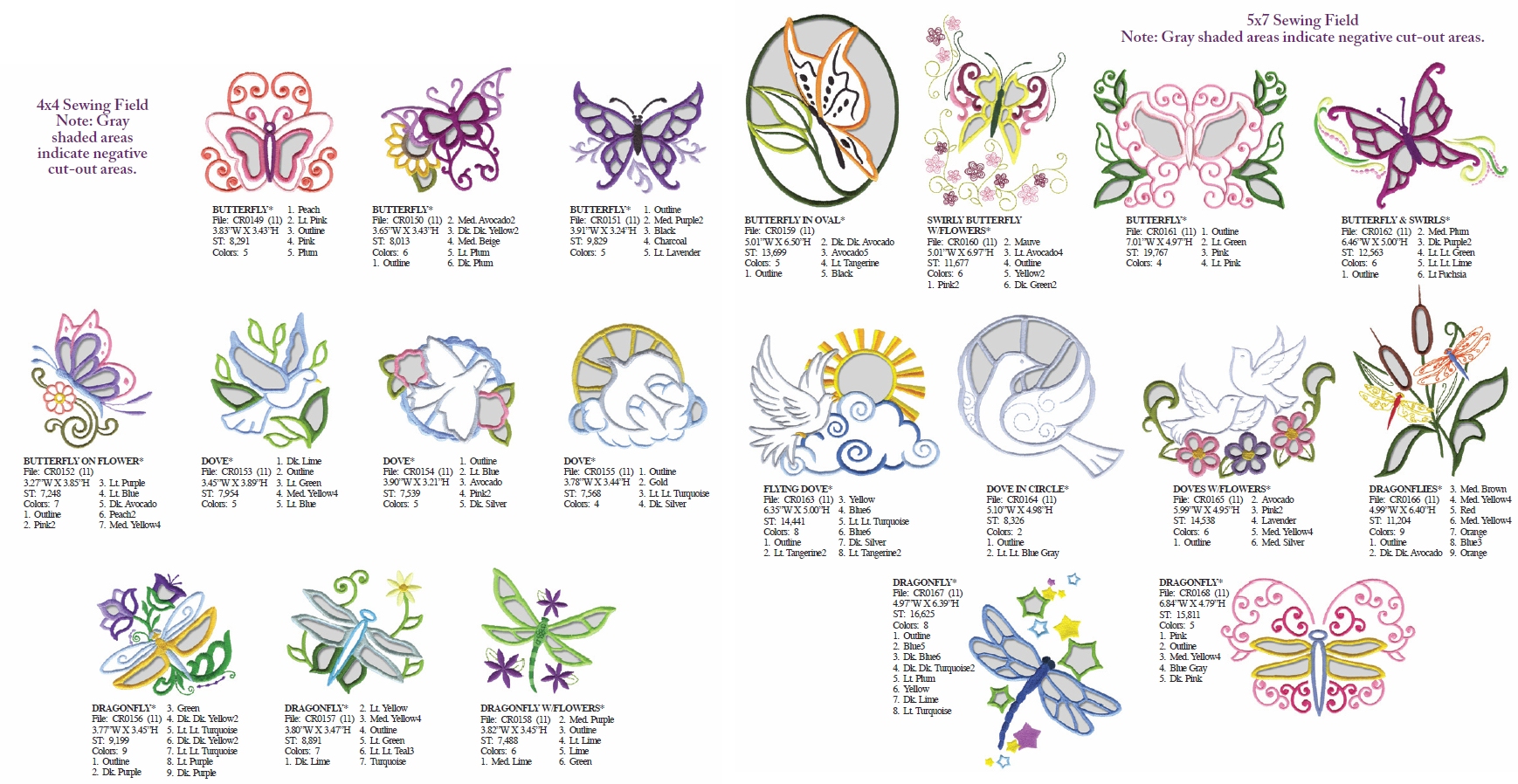 Cutwork Butterflies & More Embroidery Designs by Dakota Collectibles on Multi-Format CD-ROM 970404