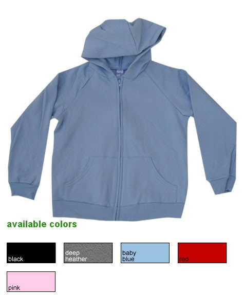 Bella Girl Fleece Hooded Sweatshirt Embroidery Blanks