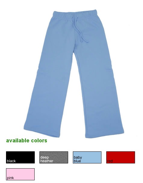 Bella Girl Fleece Straight Leg Sweatpant Embroidery Blanks