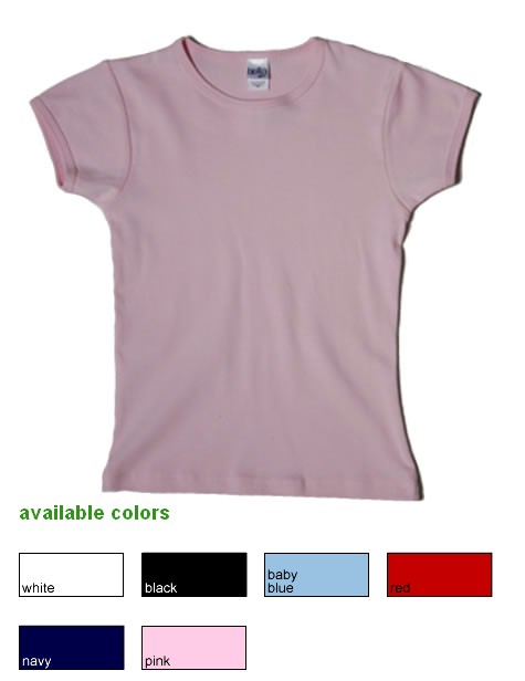 Bella Girl Short Sleeve Crew Neck T-Shirt Embroidery Blanks