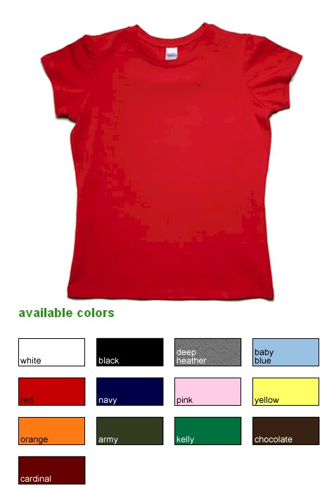 Bella Short Sleeve 5oz Crew Neck Jersey T-Shirt Embroidery Blanks