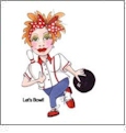 Bowled Over 1 by Loralie Designs Embroidery Designs on a Multi-Format CD-ROM 630099