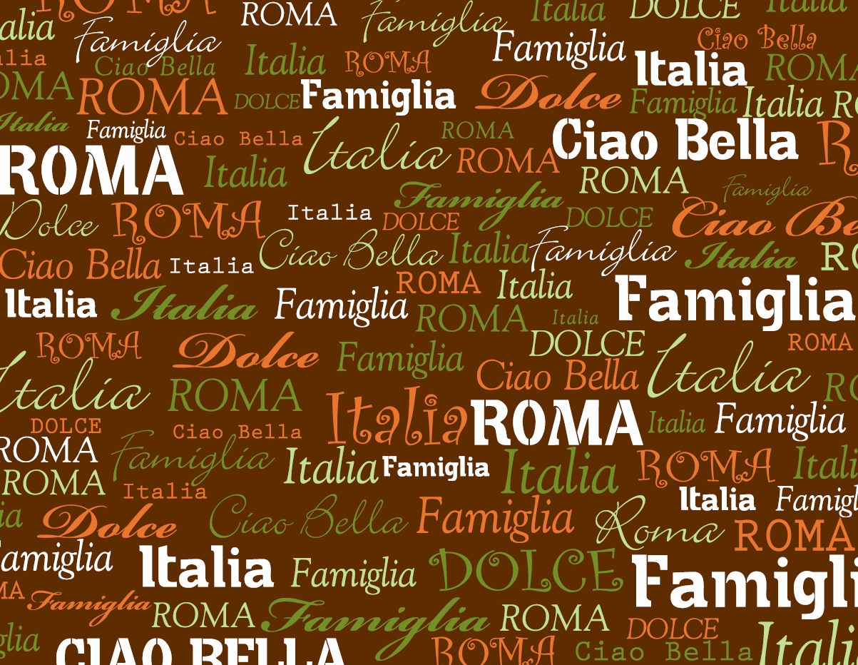 Roma Italiano- Brown - QuickStitch Embroidery Paper - One 8.5in x 11in Sheet - CLOSEOUT