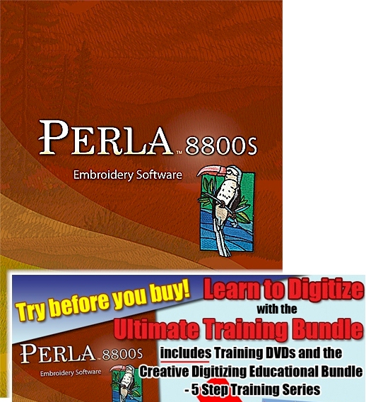 Perla 8800S Premium Digitizing Embroidery Software LIMITED EDITION Combo 2