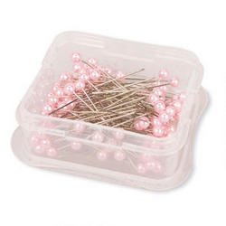 Pink Long Pearlized Pins - 100/pack