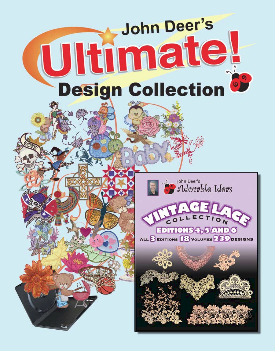 John Deer's Ultimate Design Collection - Includes Over 2600 Embroidery Designs