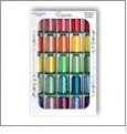 Exquisite/Poly-X40 Springtime Pastels 25 Spool Embroidery Thread Kit 1000 Meters