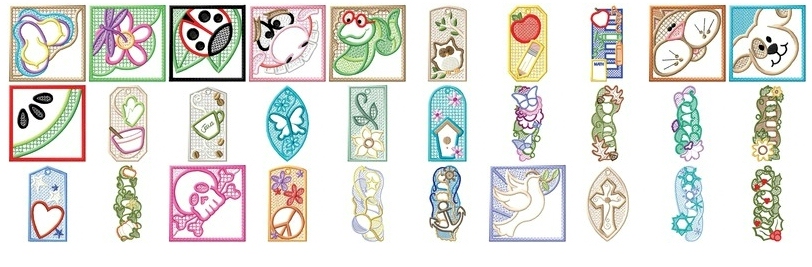 Lace & Ribbon Bookmarks Embroidery Designs by Dakota Collectibles on Multi-Format CD-ROM 970427