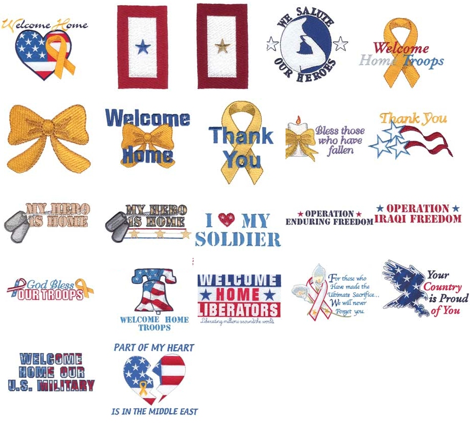 Welcome Home Troops Embroidery Designs by Dakota Collectibles on Multi-Format CD-ROM