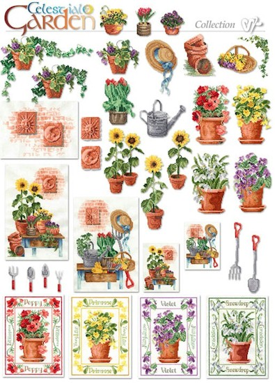 Celestial Garden Embroidery Designs on CD from the Vermillion Stitchery 72900