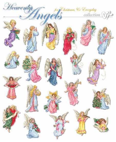 Heavenly Angels Embroidery Designs on CD from the Vermillion Stitchery 71800