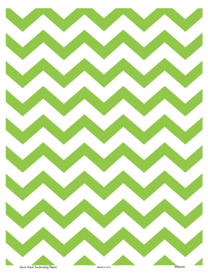 Chevron 2  - QuickStitch Embroidery Paper - One 8.5in x 11in Sheet - CLOSEOUT