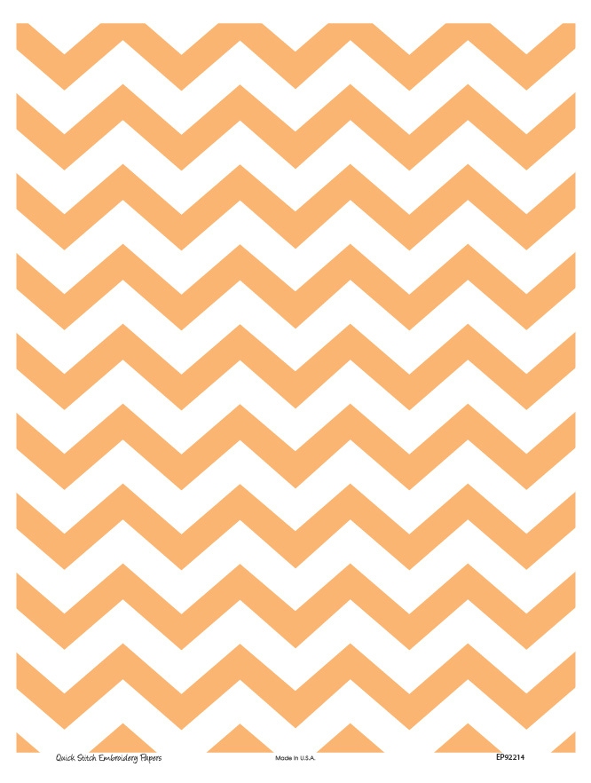 Chevron 6  - QuickStitch Embroidery Paper - One 8.5in x 11in Sheet - CLOSEOUT