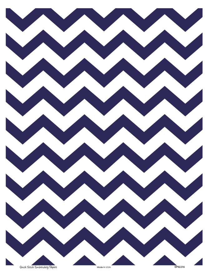 Chevron 8 - QuickStitch Embroidery Paper - One 8.5in x 11in Sheet - CLOSEOUT