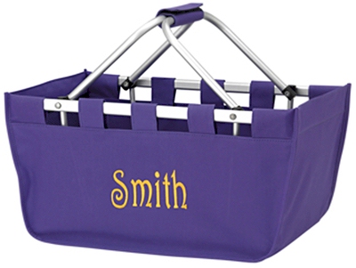 Foldable Market Tote Embroidery Blanks - PURPLE