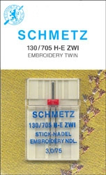Schmetz Twin Embroidery Needle Size 3.0/75