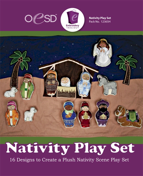 Nativity Play Set Embroidery Designs By Oklahoma Embroidery on Multi-Format CD-ROM