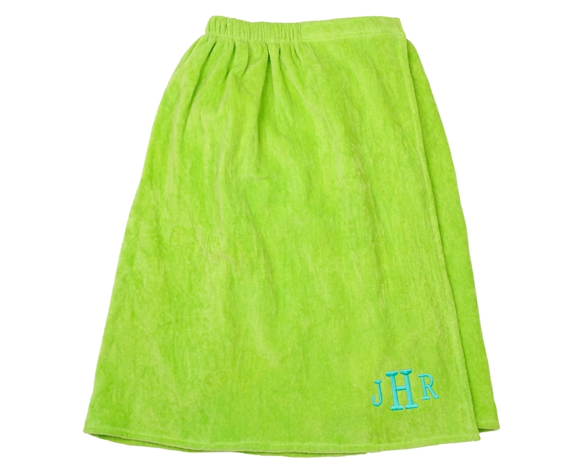 Adult Terry Towel Wrap Embroidery Blanks - Lime Green CLOSEOUT