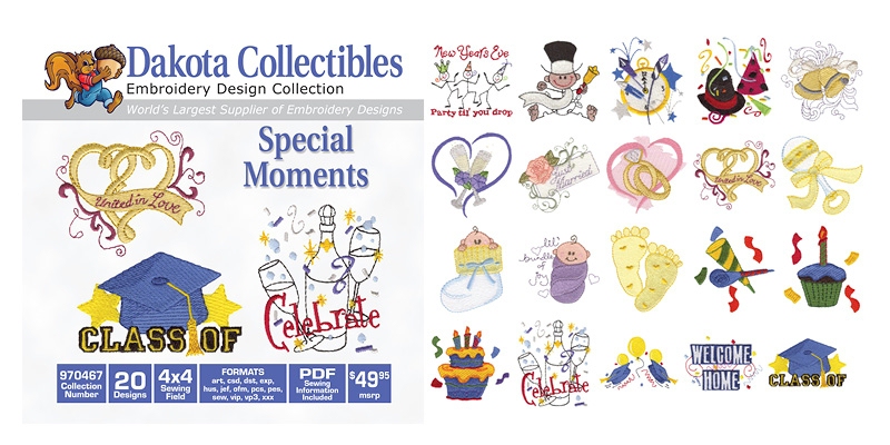 Special Moments Embroidery Designs by Dakota Collectibles on a CD-ROM 970467