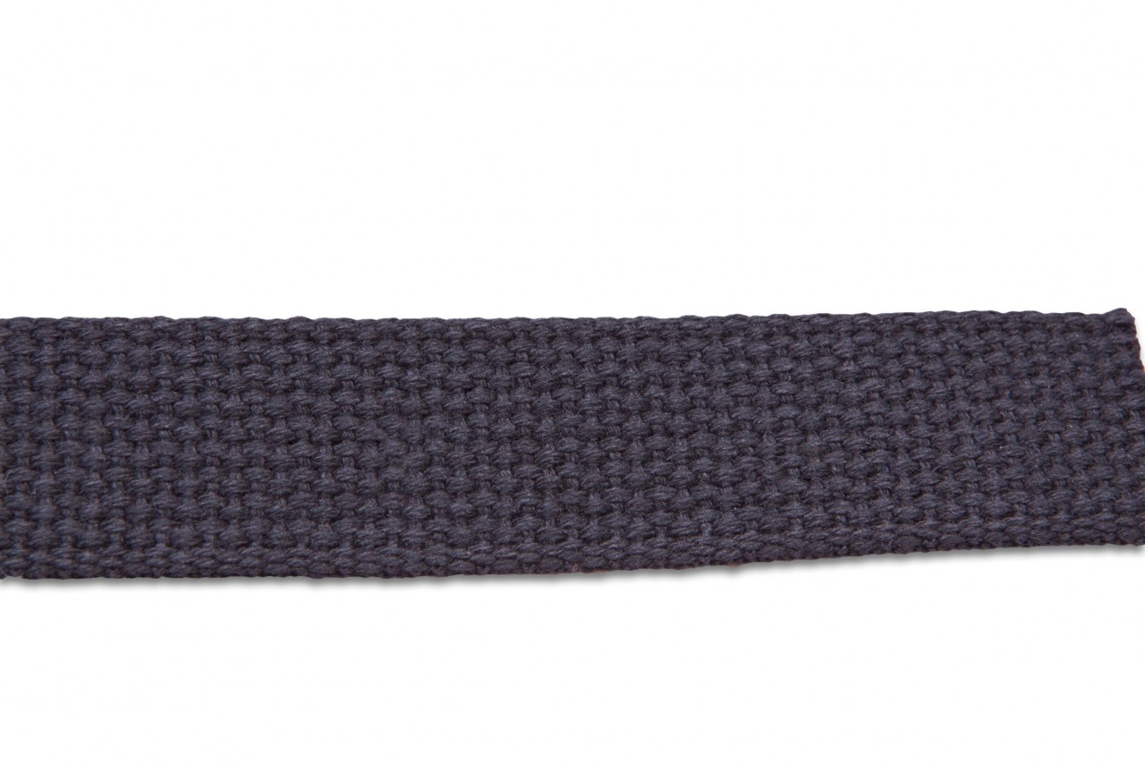 1.25" Heavyweight Cotton Webbing - CHARCOAL - 1 Yard