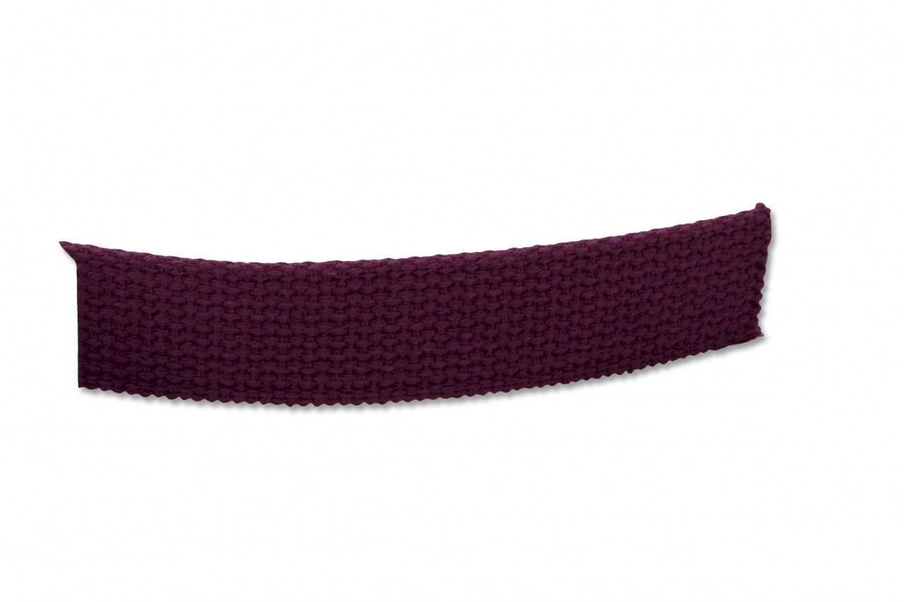 1.25" Heavyweight Cotton Webbing - MAROON - 1 Yard