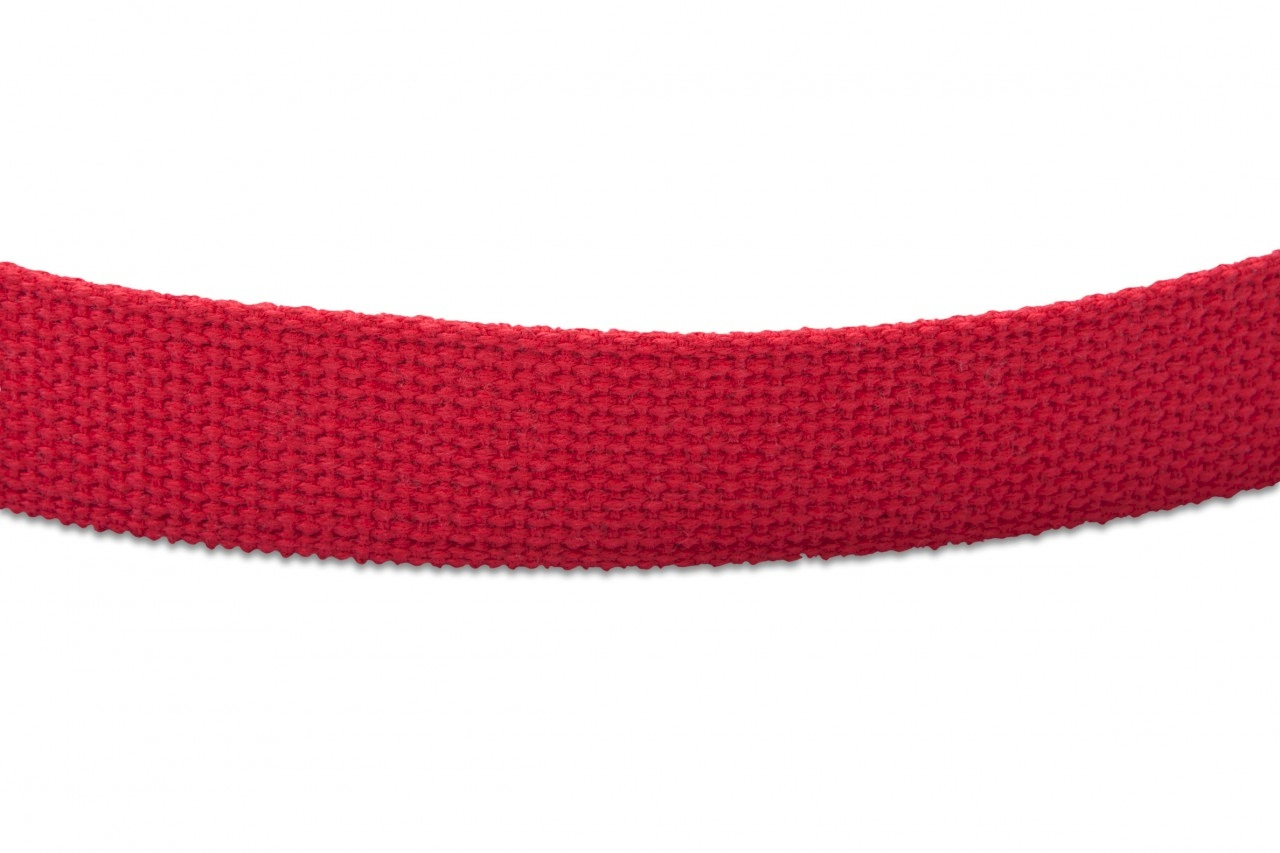 1.25" Heavyweight Cotton Webbing - RED - 1 Yard