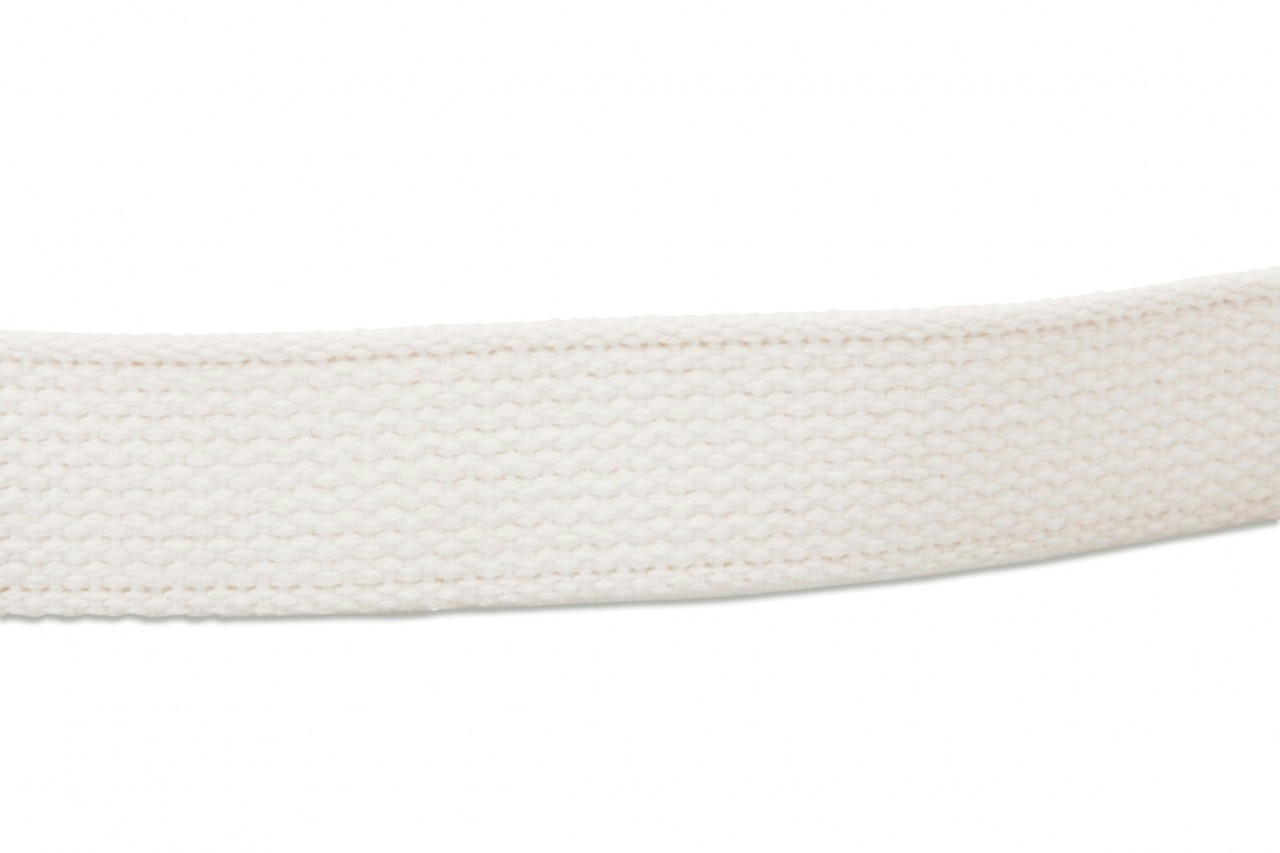 1.25" Heavyweight Cotton Webbing - WHITE - 1 Yard