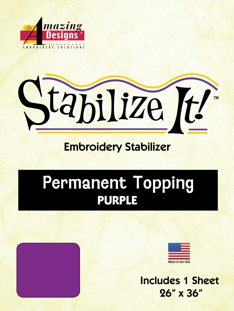 Stabilize It 26in x 36in Sheet Permanent Embroidery Topping - PURPLE