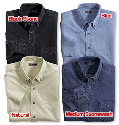 JERZEES Short Sleeve Denim Shirt Embroidery Blanks