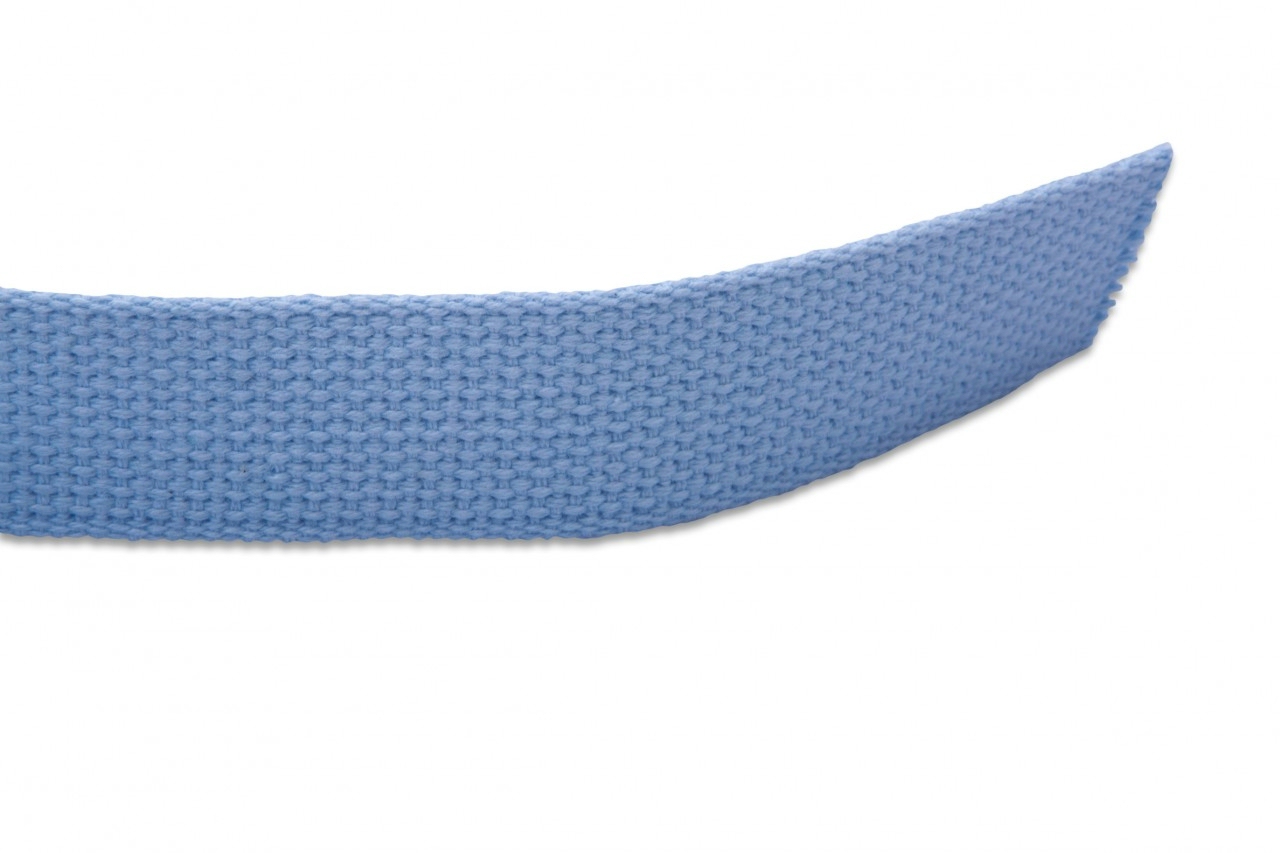 1.25" Heavyweight Cotton Webbing - PASTEL BLUE - 1 Yard