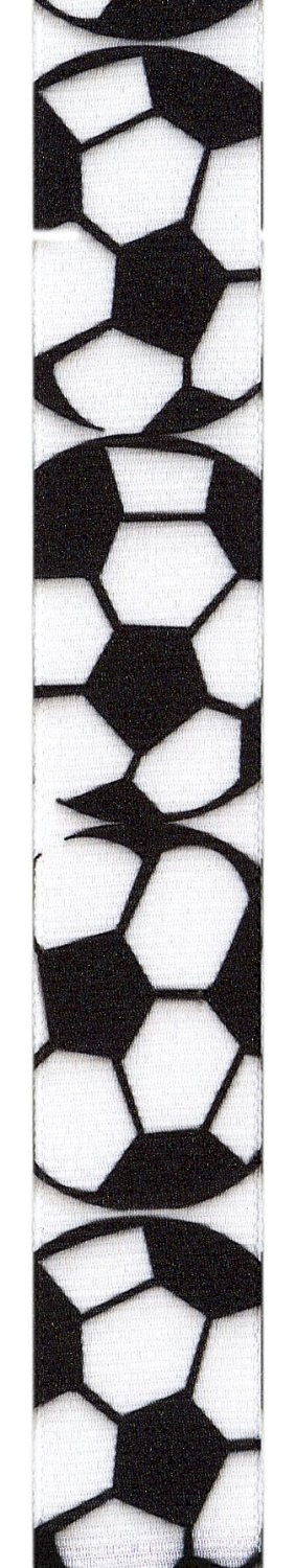 Sports Soccer Grosgrain Ribbon - 7/8" x 1 Yard