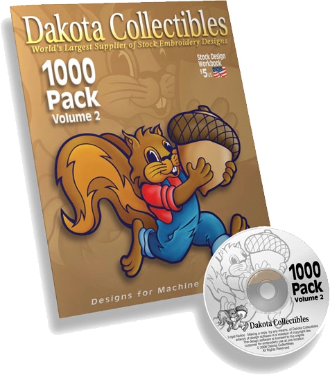 Dakota Collectibles 1000 Embroidery Designs Stock Embroidery Library - 2nd Edition