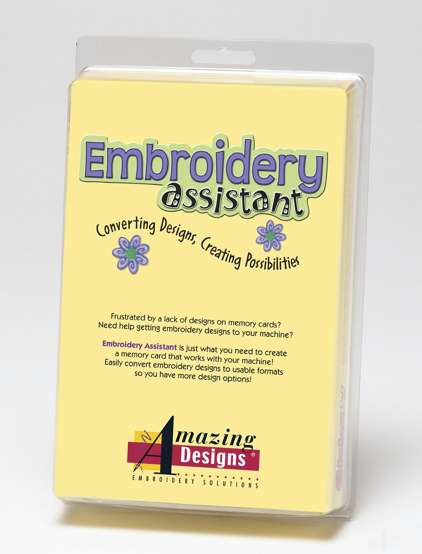 Embroidery Assistant Embroidery Design Converter Box - Includes One Blank Card
