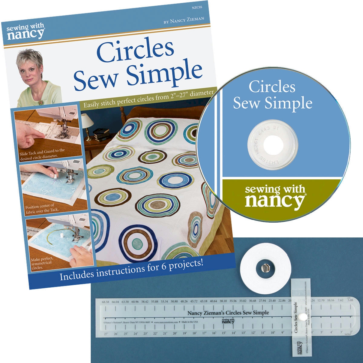 Circles Sew Simple Tool with Book & DVD from Sewing With Nancy
