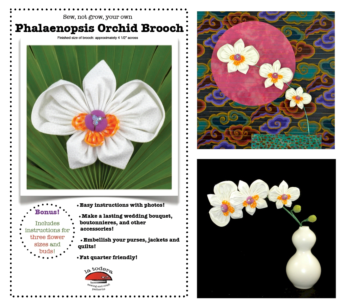 Phalaenopsis Orchid Brooch Pattern by La Todera Designs - CLOSEOUT