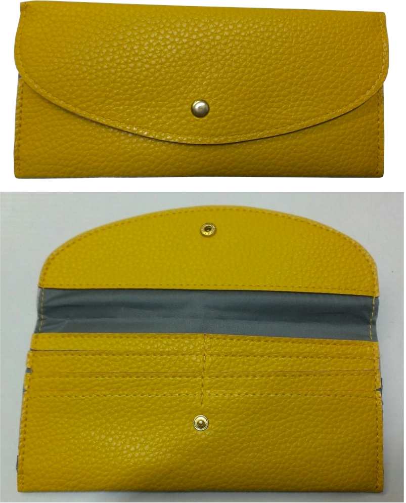 Leatherette Envelope Pocketbook Wallet Embroidery Blank - Yellow