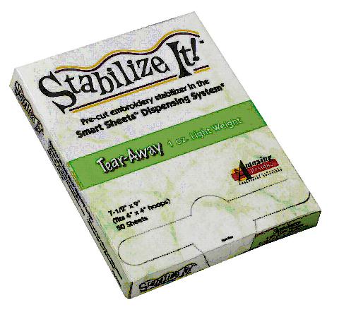 Stabilize It! 1oz Light Weight Tear-Away Stabilizer 7.5in x 9in 50 Sheets