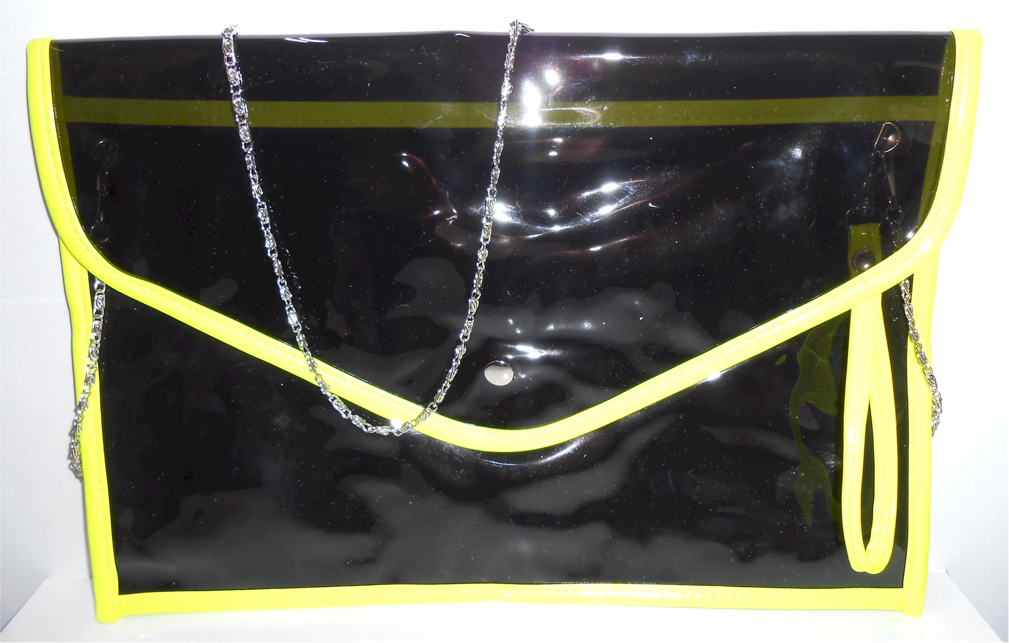 Swimsuit Purse Embroidery Blank - Smoke With Yellow Trim - CLOSEOUT