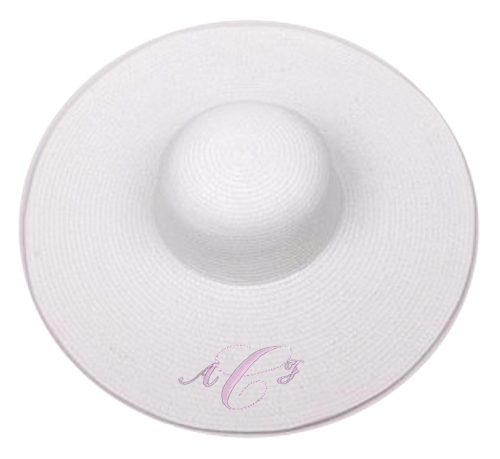 Wide Brim Floppy Hat Embroidery Blanks - WHITE