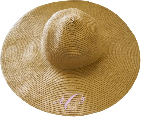 Wide Brim Floppy Hat Embroidery Blanks - CAPPUCCINO