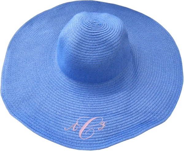 Wide Brim Floppy Hat Embroidery Blanks - BLUE