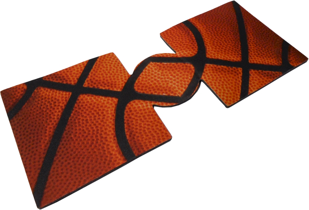 Unsewn 12oz Can Coolie Embroidery Blanks - BASKETBALL - CLOSEOUT
